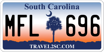 SC license plate MFL696