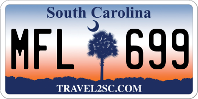 SC license plate MFL699