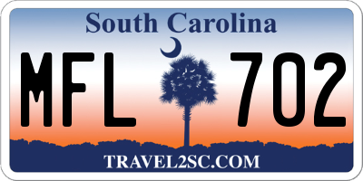 SC license plate MFL702