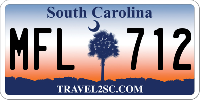 SC license plate MFL712
