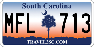 SC license plate MFL713