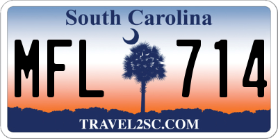 SC license plate MFL714