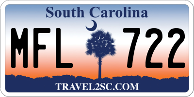 SC license plate MFL722