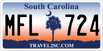 SC license plate MFL724