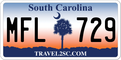 SC license plate MFL729