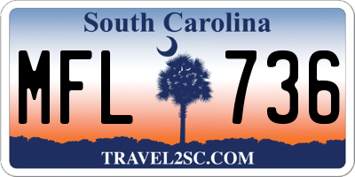 SC license plate MFL736