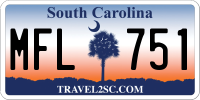 SC license plate MFL751