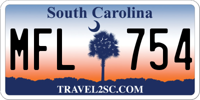 SC license plate MFL754