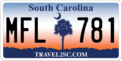 SC license plate MFL781