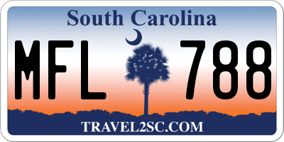 SC license plate MFL788