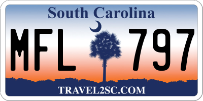 SC license plate MFL797