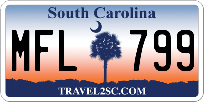 SC license plate MFL799