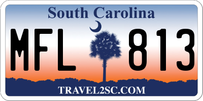 SC license plate MFL813