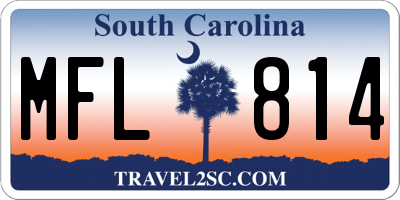 SC license plate MFL814