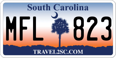 SC license plate MFL823