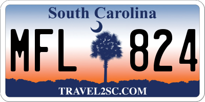 SC license plate MFL824
