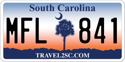 SC license plate MFL841