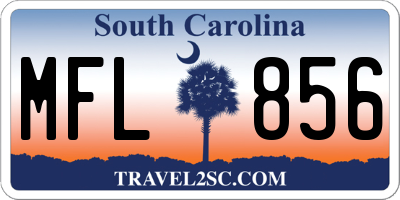SC license plate MFL856