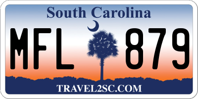 SC license plate MFL879