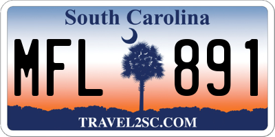 SC license plate MFL891