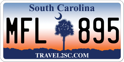 SC license plate MFL895