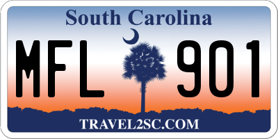 SC license plate MFL901