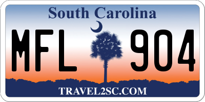 SC license plate MFL904