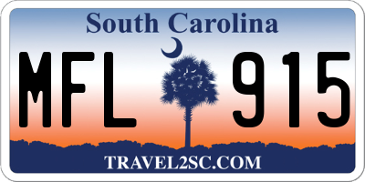 SC license plate MFL915