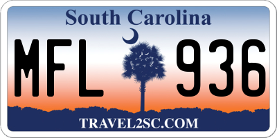 SC license plate MFL936