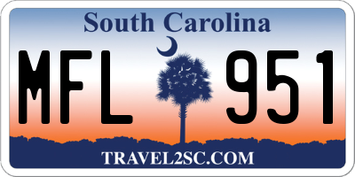 SC license plate MFL951