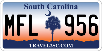 SC license plate MFL956