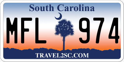 SC license plate MFL974