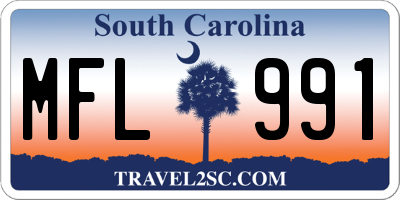 SC license plate MFL991