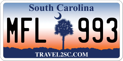 SC license plate MFL993