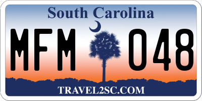 SC license plate MFM048
