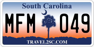 SC license plate MFM049