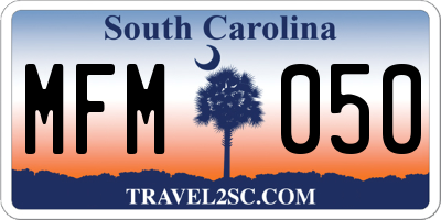 SC license plate MFM050