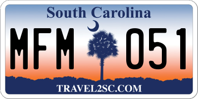 SC license plate MFM051