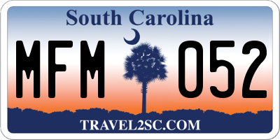 SC license plate MFM052