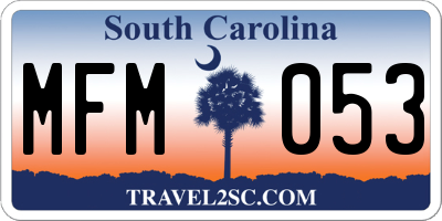 SC license plate MFM053