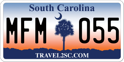 SC license plate MFM055