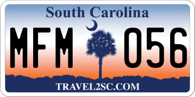 SC license plate MFM056