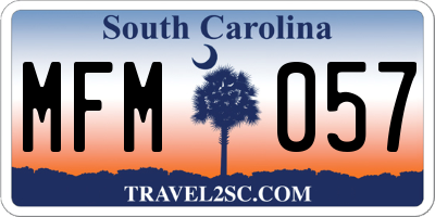 SC license plate MFM057
