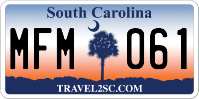 SC license plate MFM061