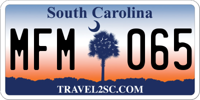 SC license plate MFM065