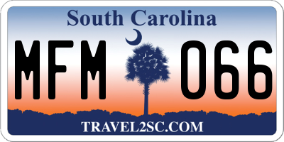SC license plate MFM066