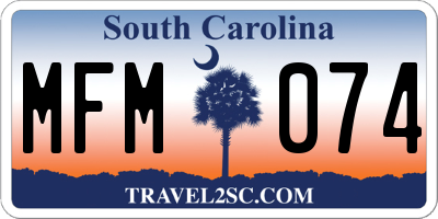 SC license plate MFM074