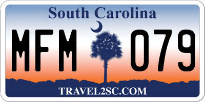 SC license plate MFM079