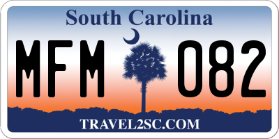 SC license plate MFM082
