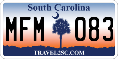 SC license plate MFM083